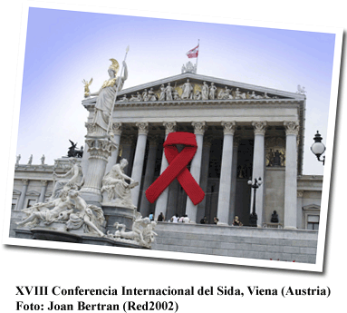 XVIII Conferencia Internacional del Sida, Viena. Foto: Joan Bertrán (RED2002)